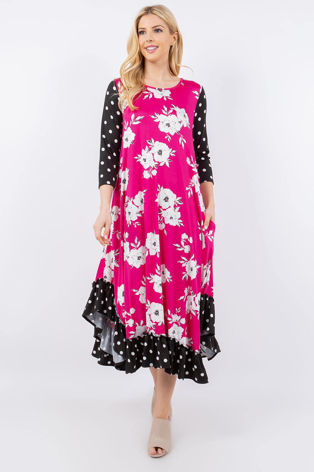 Ashley floral midi dress