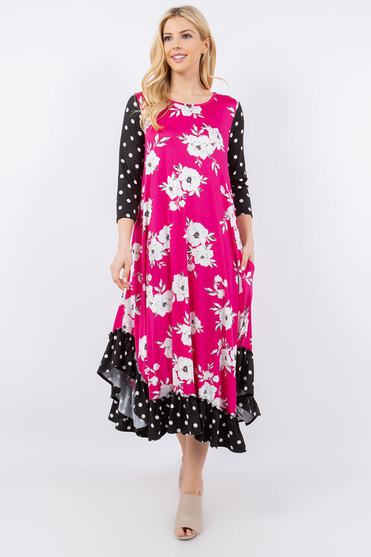 Ashley floral midi dress